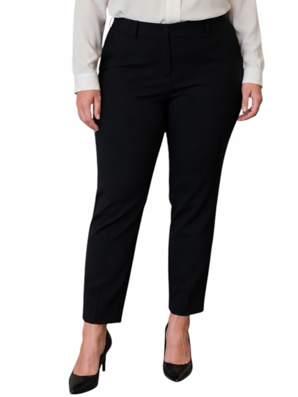 Michael Michael Kors 16W Black Tailored Straight Leg Dress Pants Office Heritage